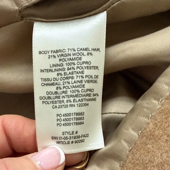 Aritzia Babaton Camel Wool Coat - Picture 13 of 16